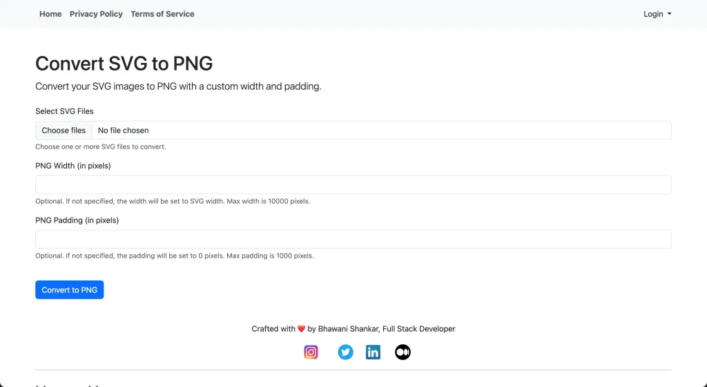 SVG to PNG Tool
